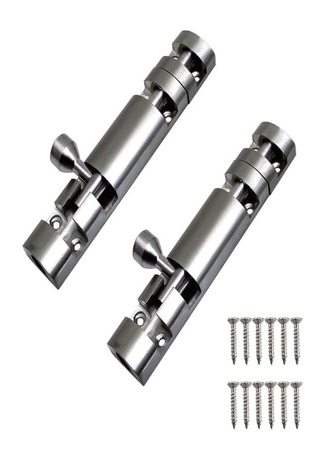 Hyderon Premium 4" Xylo Tower Bolt/Door Latch/kundi/chitakni/Chitkini (Silver/Stain, Pack of 2 Pieces) (4" / 100mm) - Image 1